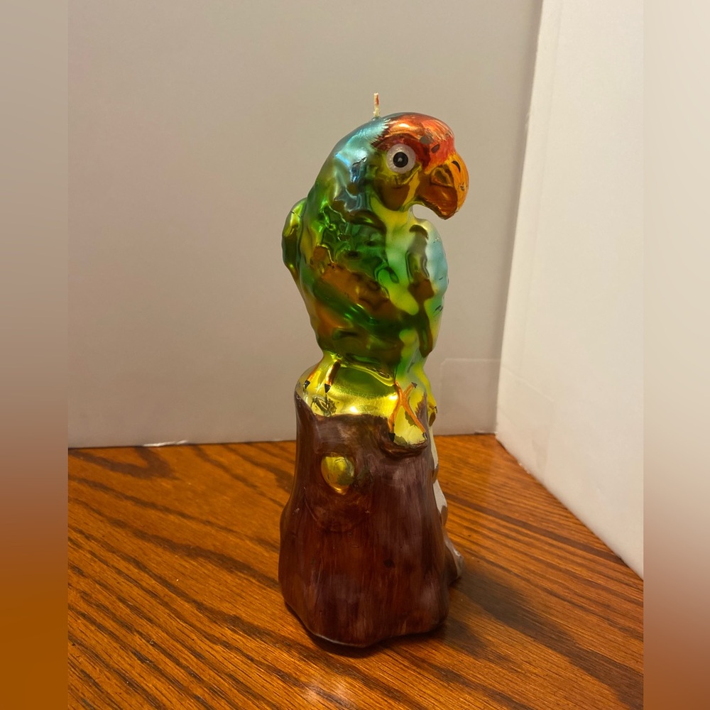 Vintage, Colorful Parrot Bird Candle